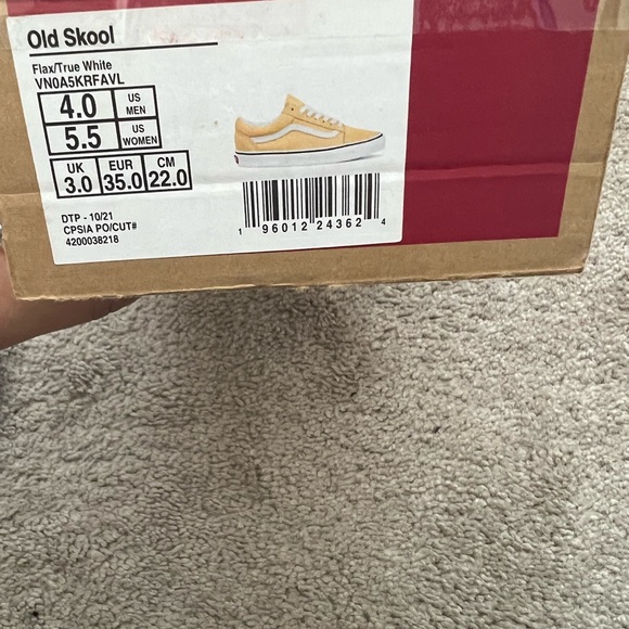 New Old Skool Flax Yellow Vans Skate Casual shoes - Picture 15 of 15